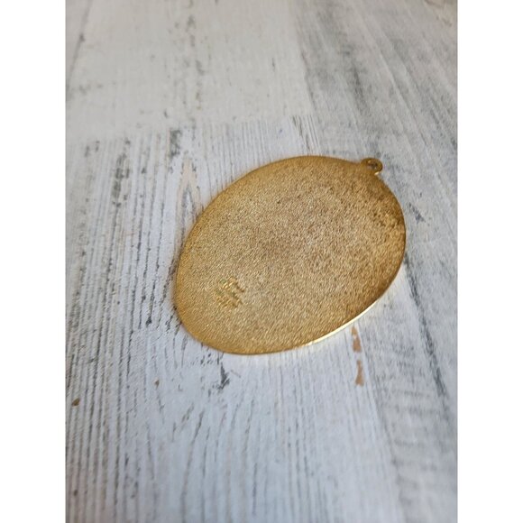 Vintage‎ gold tone egg green ornament xmas decor spring - Picture 4 of 6